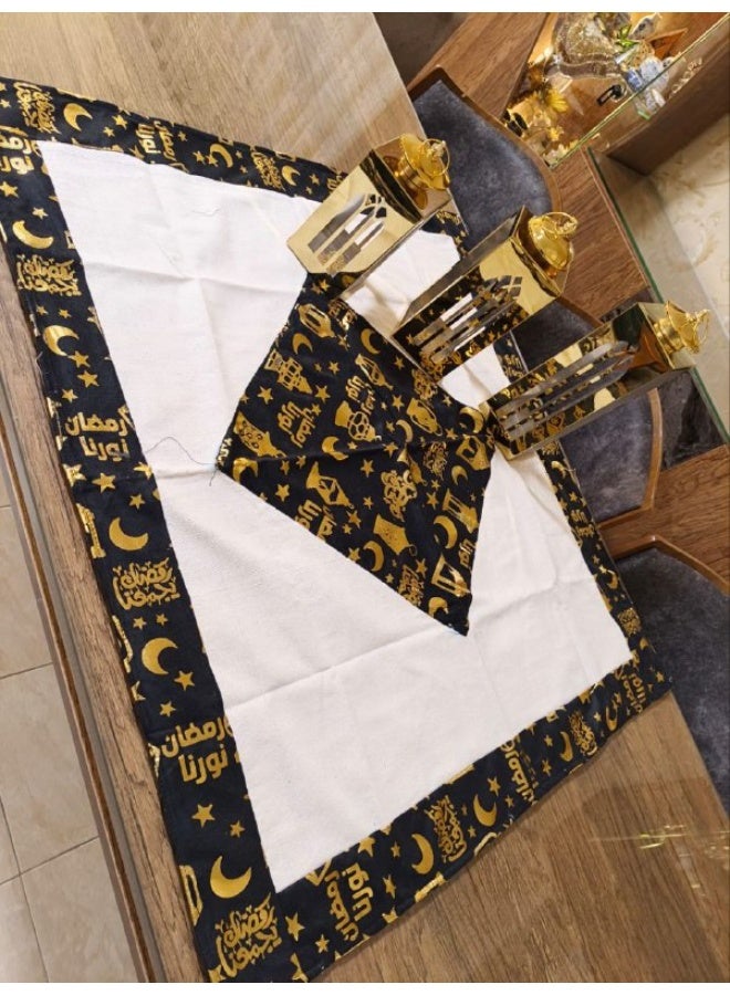 Ramadan Tablecloth 🌙 | Arabic Calligraphy Design | For Dining Table | Size 2 × 1.5 m - Image 2